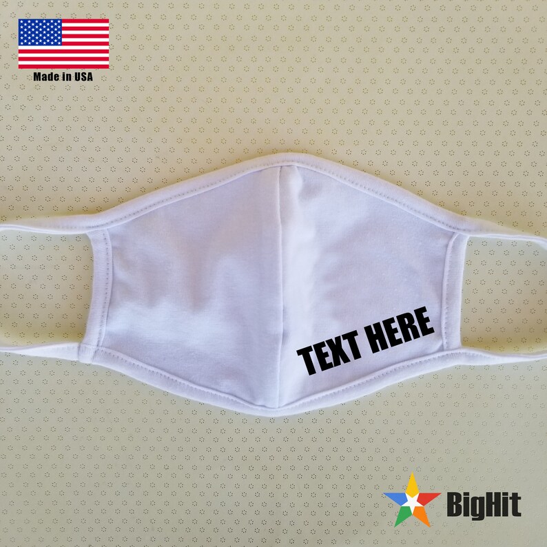 Custom Text Face Mask Text Face Mask Custom Face Mask Etsy