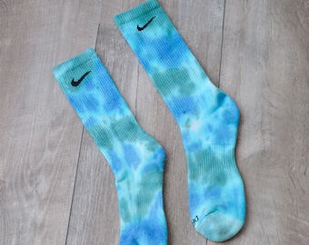 blue and green nike socks