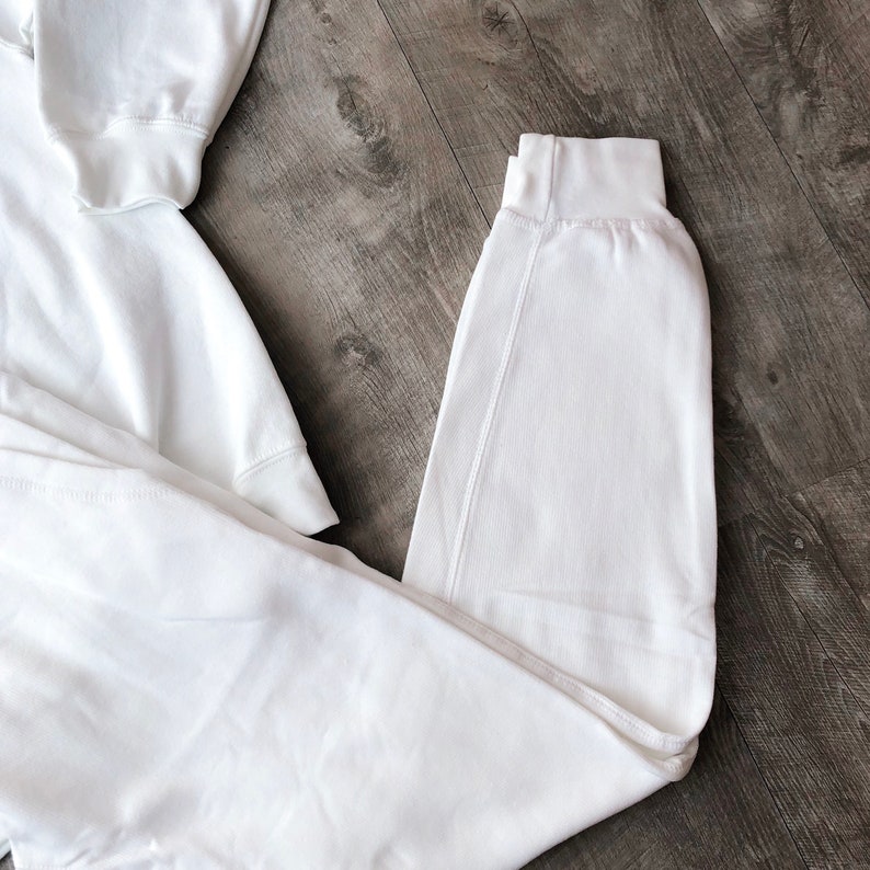 BLANK white Jogger Set Ready to Dye | Etsy
