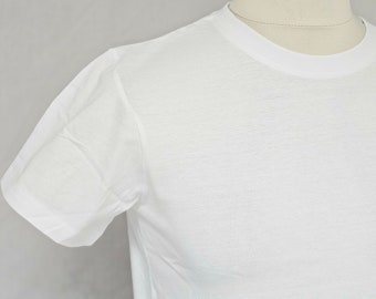Plain White Classic Cut T Shirt. S M L XL 2XL. Rockabilly Fonz Retro Latin 50s