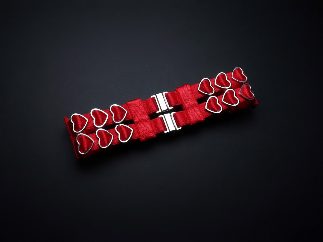 Double Row Choker With Clasps and Hearts - Etsy Colombia