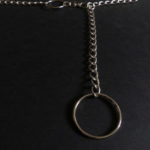 Minimalist customizable belt in silver chain and O ring image 9