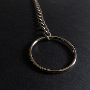 Minimalist customizable belt in silver chain and O ring image 10