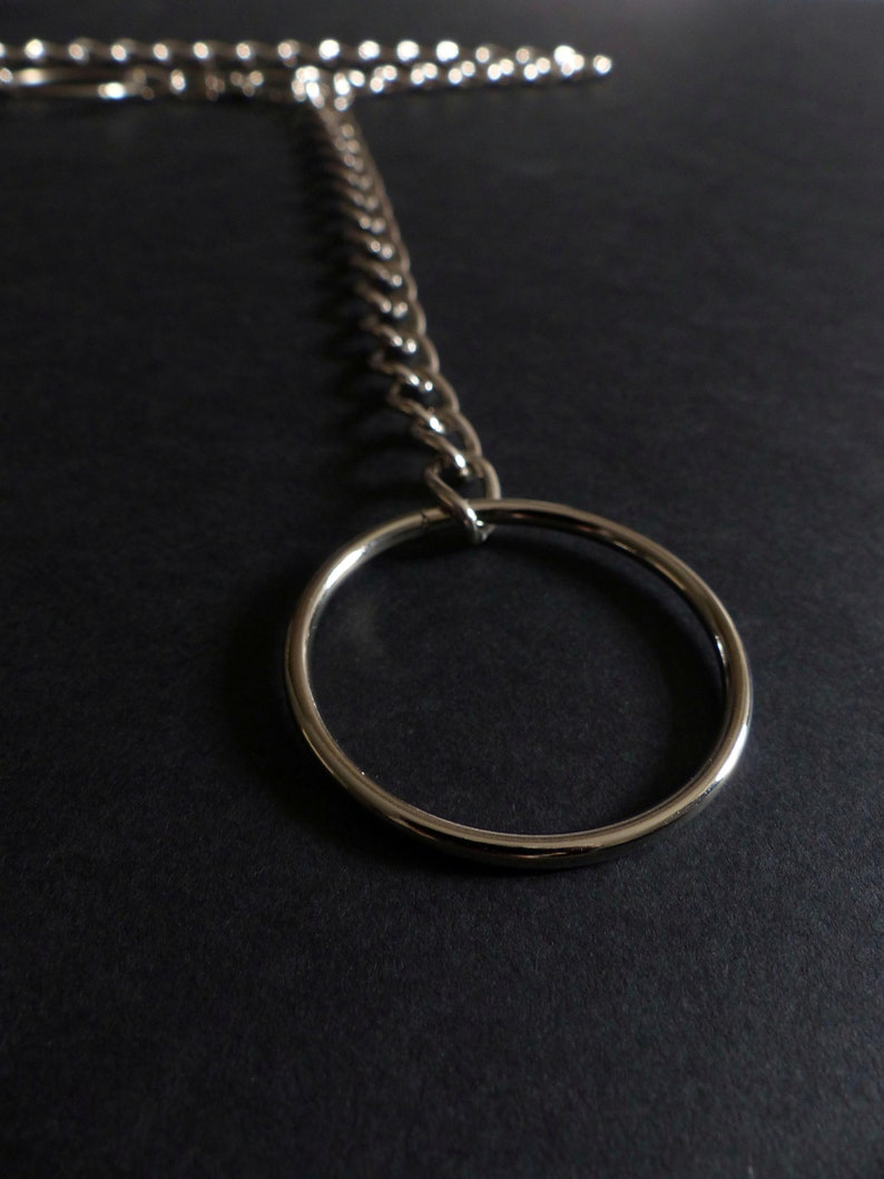 Minimalist customizable belt in silver chain and O ring image 10