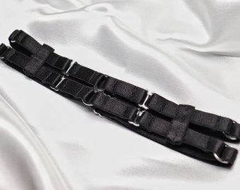 Two-row satin elastic garter
