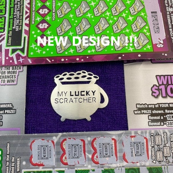 Lottery Ticket Scratcher -Lucky Scratcher Coin- Lucky Lotto Scratcher -Pocket Scratcher -Gift for Him-Best Scratcher-Best Priced Scratcher