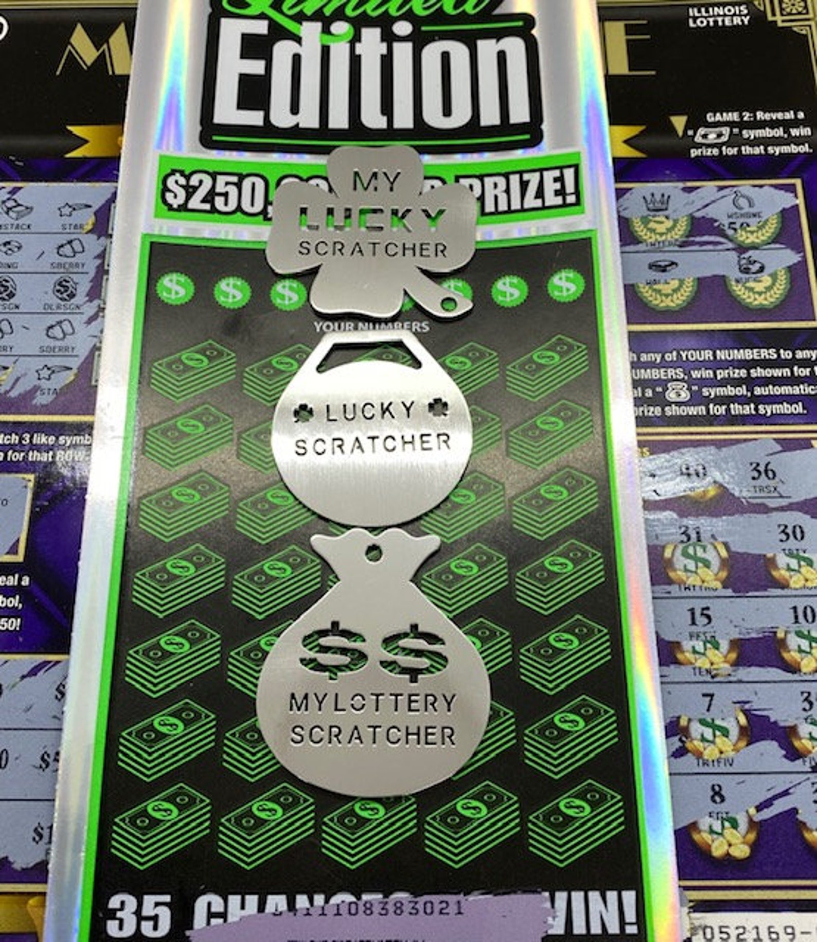 Lottery Ticket Scratcher lucky Scratcher Coin Lucky Lotto Etsy