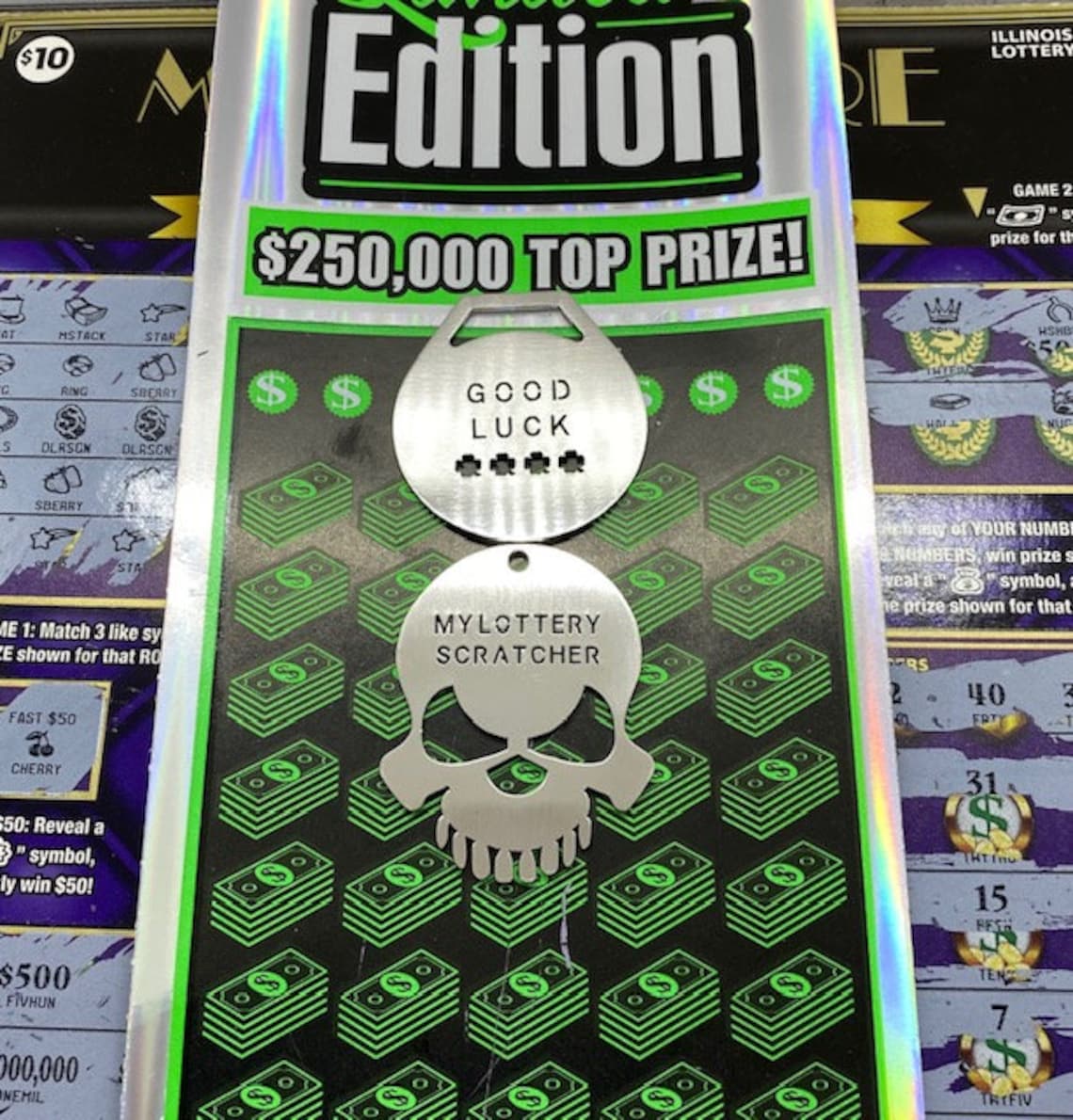 Lottery Ticket Scratcher Lucky Scratcher Coin Lucky Lotto Etsy