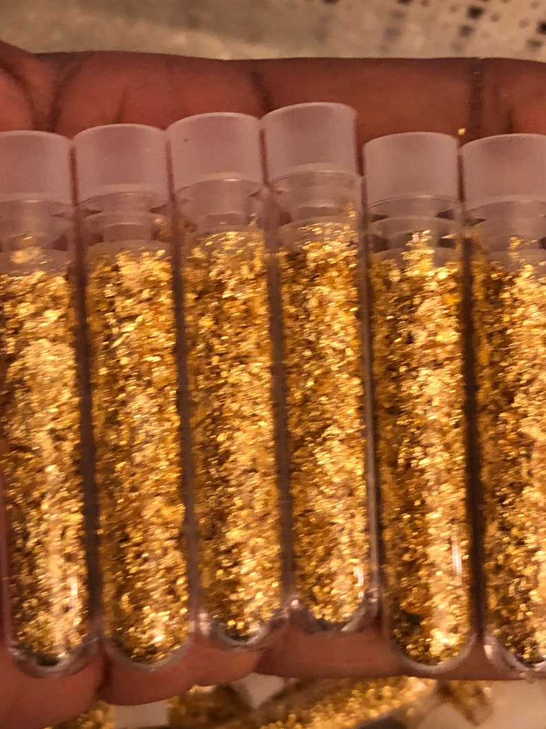 Gold Leaf Flakes 3 ML Low Prices 3 tubes For only 8 dollars Etsy