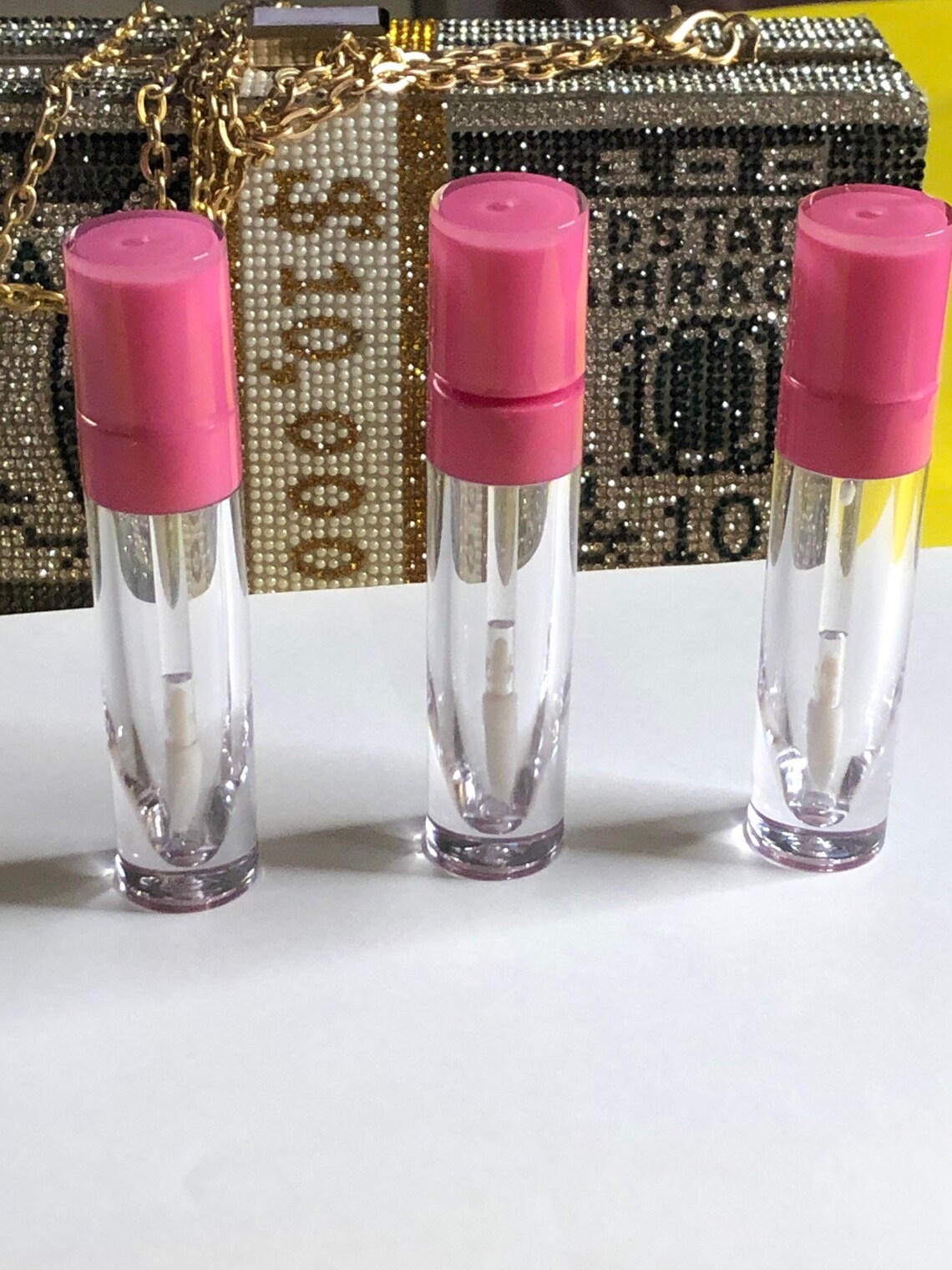 Wholesale Hot Pink Lip gloss tubes come with 5 tubes 5 Caps 5 Etsy