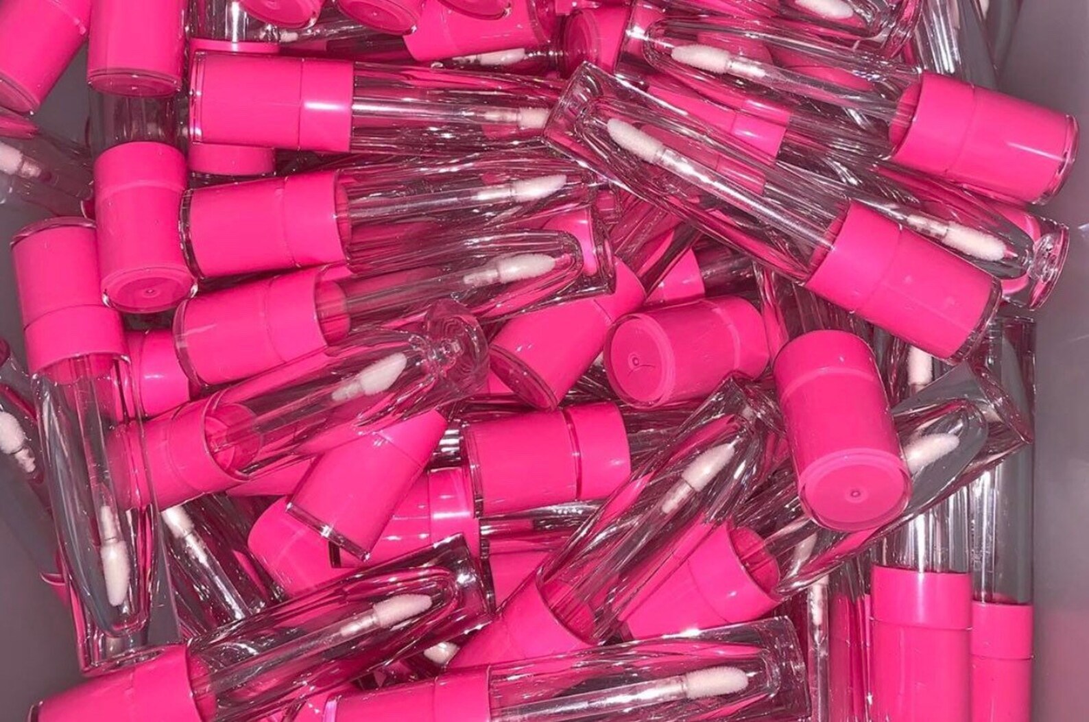 Wholesale Hot Pink Lip gloss tubes come with 5 tubes 5 Caps 5 Etsy