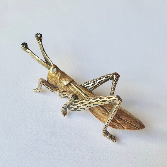 vintage grasshopper pin - Gem vintage grasshopper pin - Gem