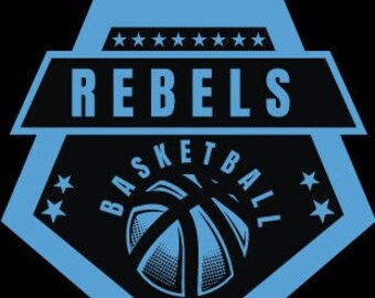 High School Hoops: Rebel Spirit Unleashed with Rebels Basketball Design | SVG & AI Editable