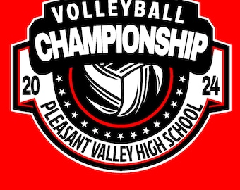 Design för volleybollturnering på gymnasiet - redigerbar SVG, AI, PDF