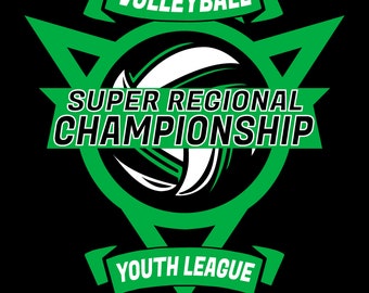 Youth League Volleyball Championship T-Shirt Design - Editable SVG, AI, PDF