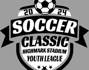 Klassisk t-shirtdesign för ungdomsligafotboll - SVG, AI, PDF