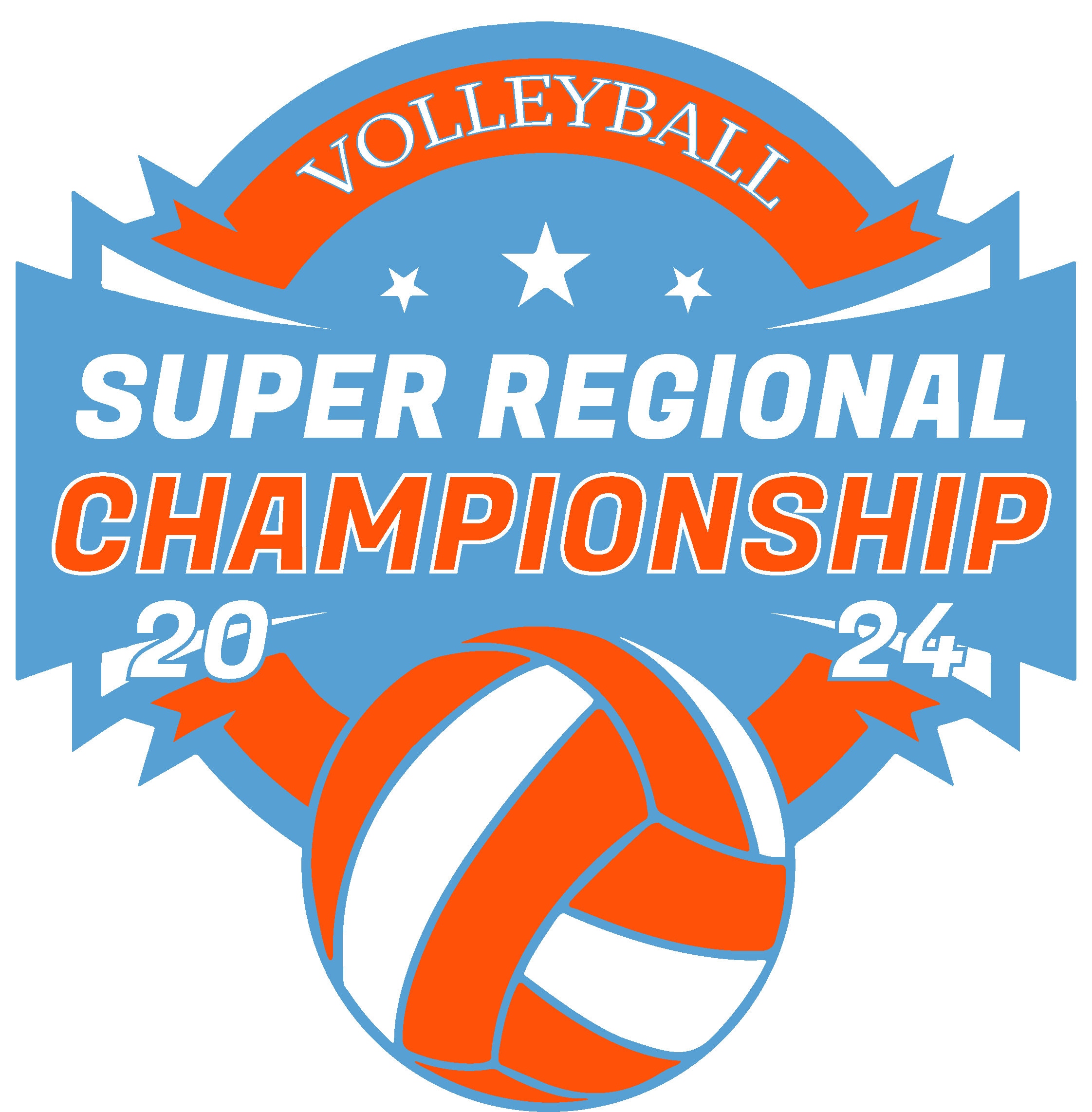 Super Regional Volleyball Tournament T-shirt Design - Editable SVG
