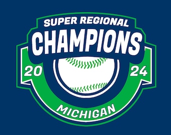 Super Regional Championship Baseball T-Shirt Design - Editable SVG, AI, PDF