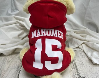 Mahomes Dog Hoodie | Football-Inspired Pet Apparel