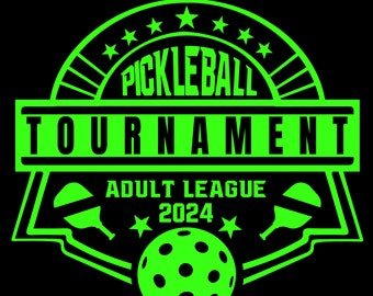 PICKLEBALL Tournament Adult League T-Shirt Design