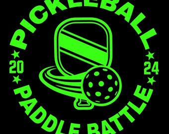 PICKLEBALL Paddle Battle T-Shirt Design
