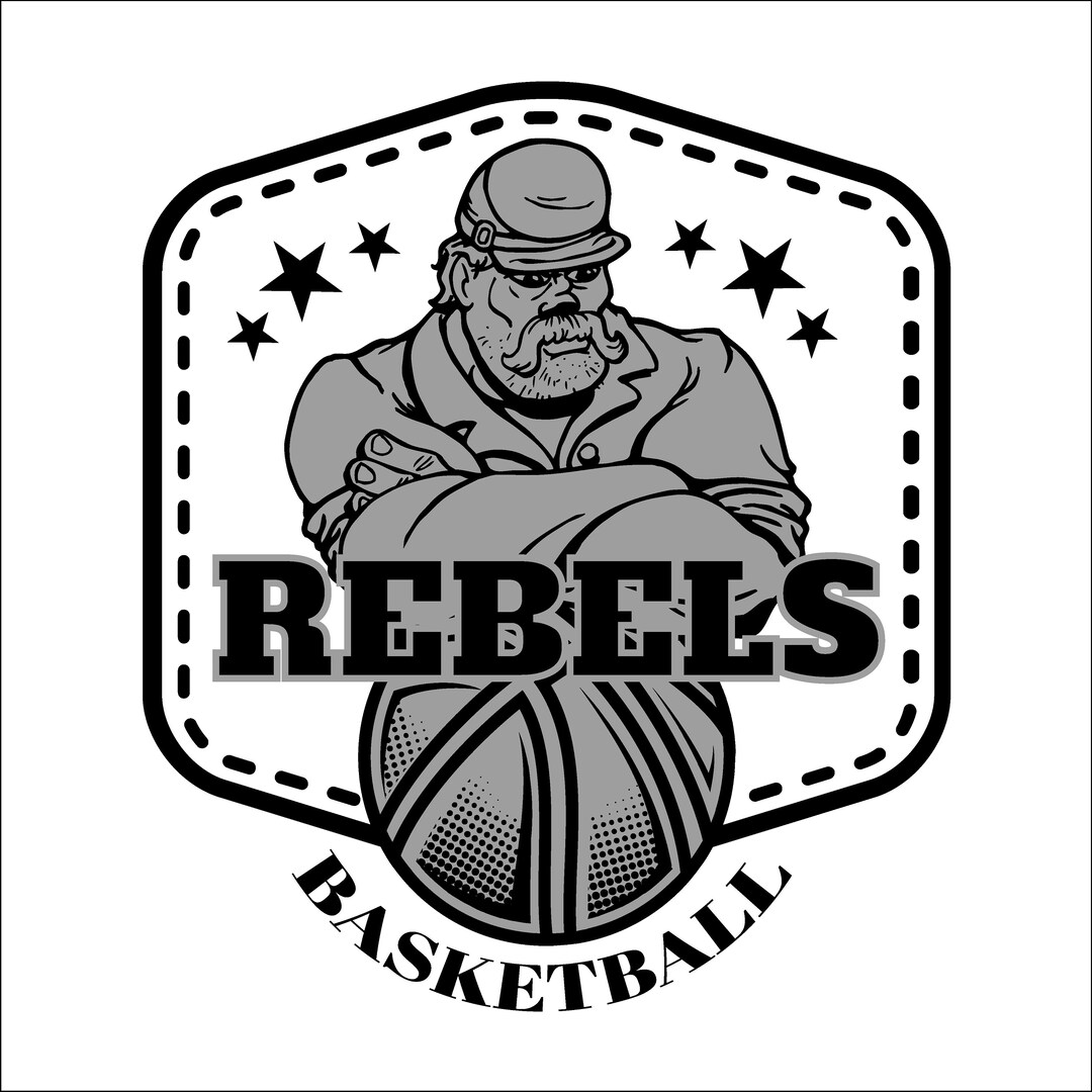 Rebels High School Basketball Tshirt Design Editable SVG, AI, PDF Etsy