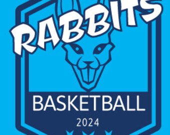 High School Hoops: Hop into Victory with Rabbits Basketball Design | SVG & AI Editable