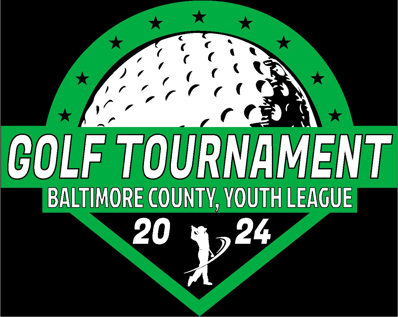 Youth League Golf Tournament Tshirt Design Editable SVG, AI, PDF Golf