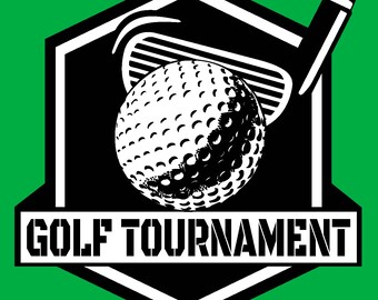 Golf Tournament T-Shirt Design - Editable SVG, AI, PDF