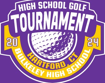 High School Golf Tournament T-Shirt Design - Editable SVG, AI, PDF - Golf Team Apparel