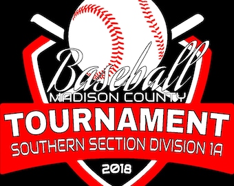 Baseball Tournament T-Shirt Design - Editable SVG, AI, PDF