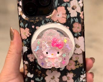 Toy Aurora 3D Sticker Sanrio Hello Kitty Phone Grip Badge Reel Bag Charm