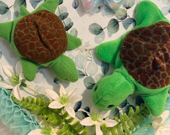 Upcycled Plushie Sea Turtle Wall Plaque, Home Decor, Baby Nursery Teen Accent Mother & Baby