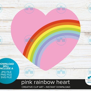 Rainbow Heart Digital Download, Rainbow Heart Vector, Heart Rainbow Clipart, Heart Rainbow Graphic, Rainbow Heart SVG, Rainbow Heart PNG