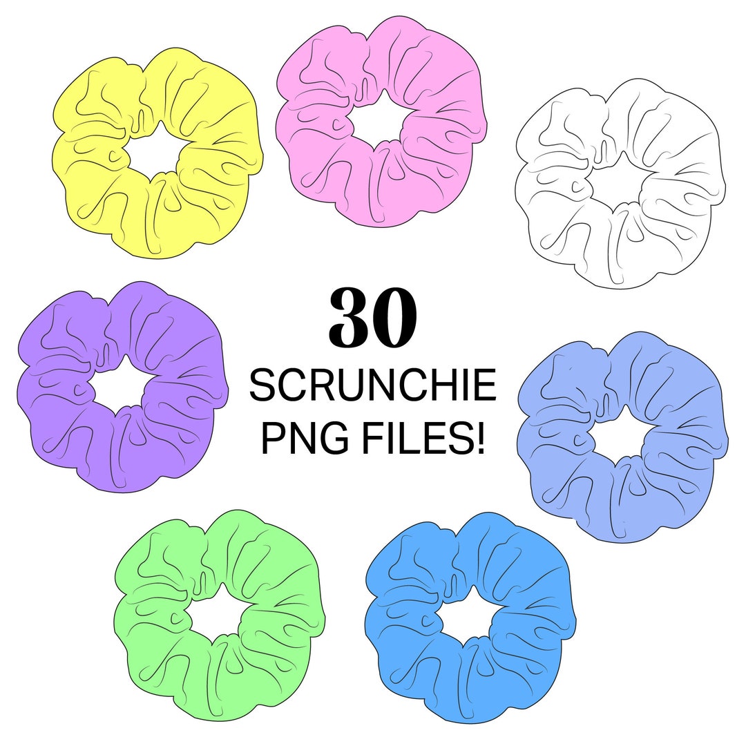 Scrunchie Png Files in 30 Colors Scrunchie Illustration Vsco - Etsy