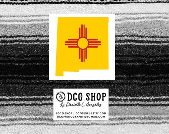 New Mexico Flag Vinyl Decal - Heart or Original Zia - DCG.Shop
