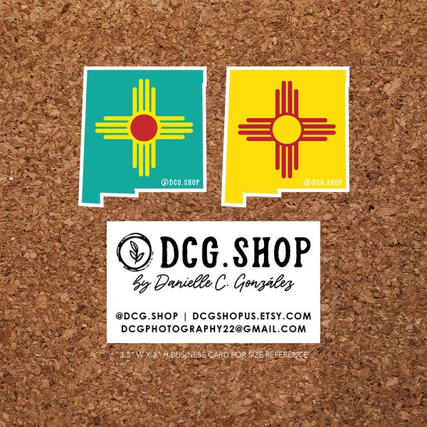 New Mexico Flag State Shape Sticker - DCG.Shop