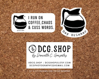 Coffee Stickers - Day Drinker Quotes - DCG.Shop