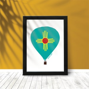 New Mexico Hot Air Balloon Art Prints - 8x10 or 5x7 - Digital Art Print  - DCG.Shop