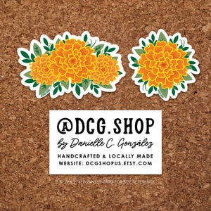 Marigold Sticker - Day of the Dead - Día de Muertos - by @DCG.Shop