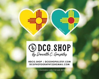 Heart Shape New Mexico Flag Sticker - DCG.Shop