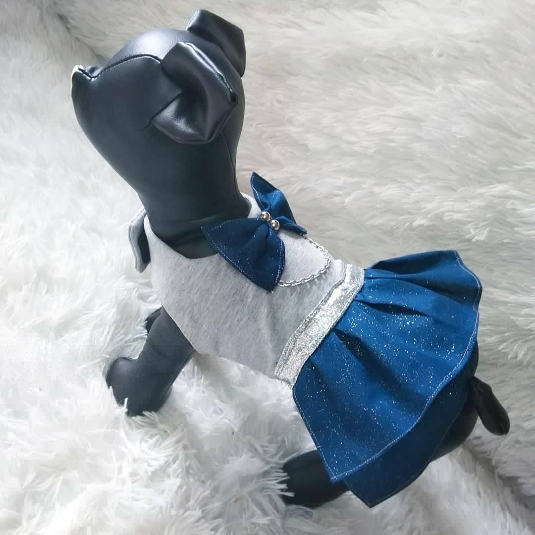 Simply Blue Dog Dress Etsy