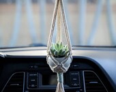 Macrame l Mini Plant Hanger l Car Plant Hanger l Succulent Included