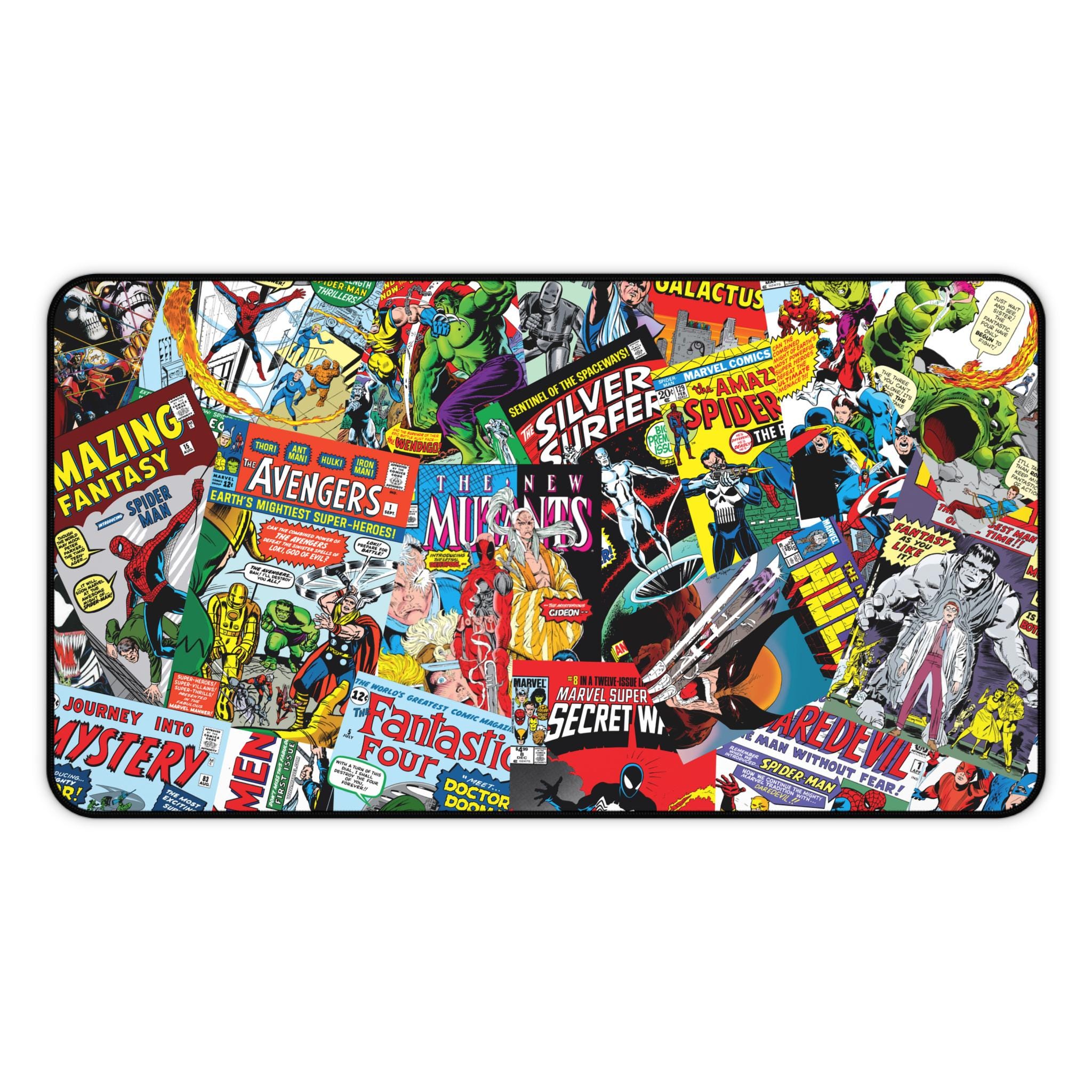 Comic Book Gaming Desk Mat - Super Hero Character Desk Mat, Gamer Gift ...