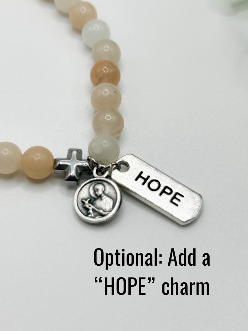 St. Gerard Majella Stretch Bracelet Natural Gemstones Etsy