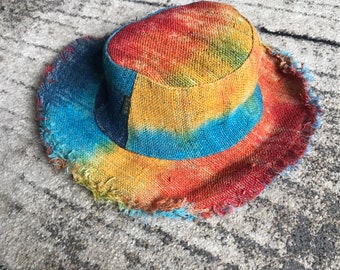 Cappello da sole fatto a mano in canapa