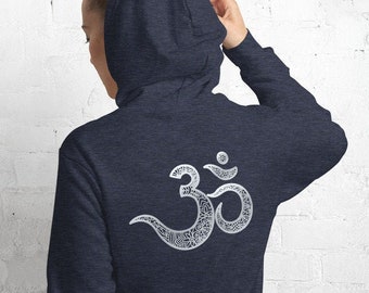 Om Symbol Pull Over For Women/Spiritual Gifts/Winter Hoodie/Cold Weather Yoga/Yogi Gift/Namaste Hoodie/Just Breathe/Ladies Sweatshirt/yoga