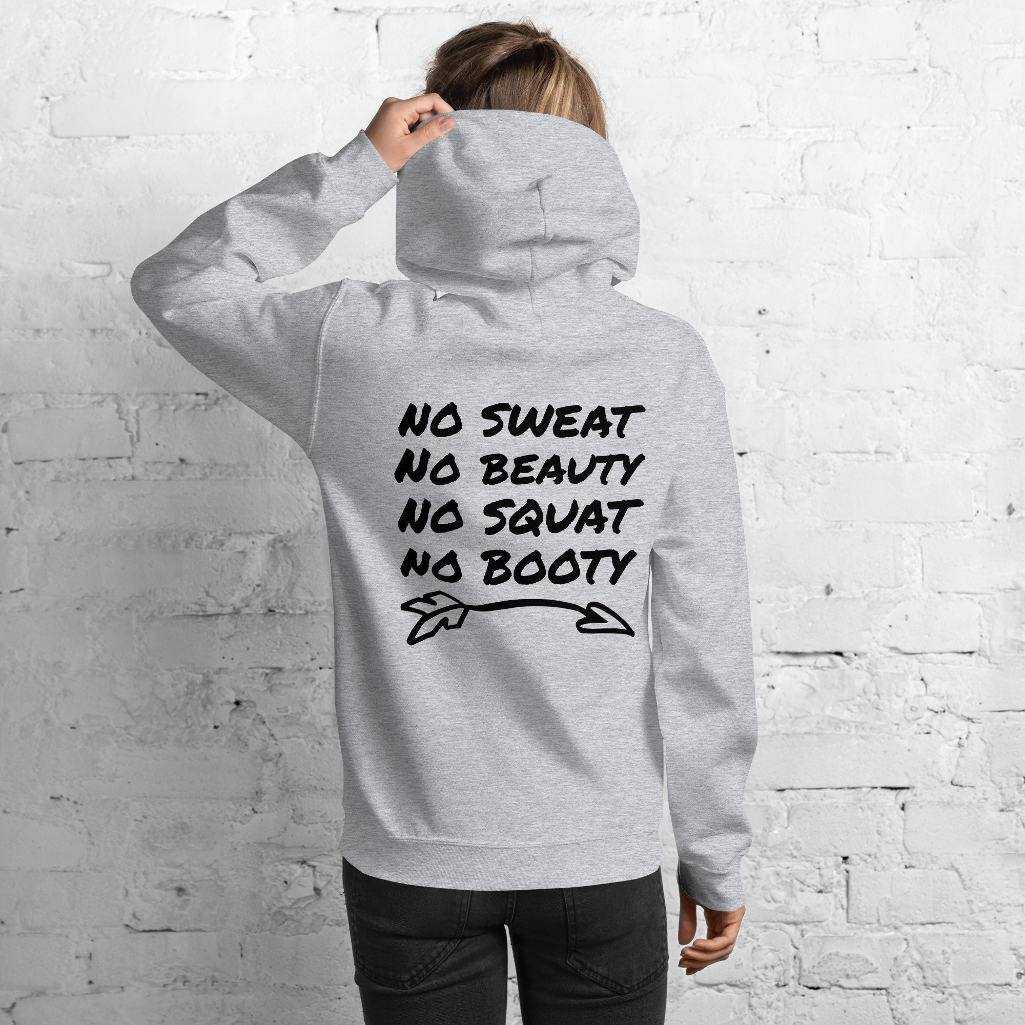 No Sweat No Beauty No Squat No Booty muscle Hoodie workout Hoodie for Women workout Clothes gym Hoodie fitness Sweatshirt workout Clothing Etsy