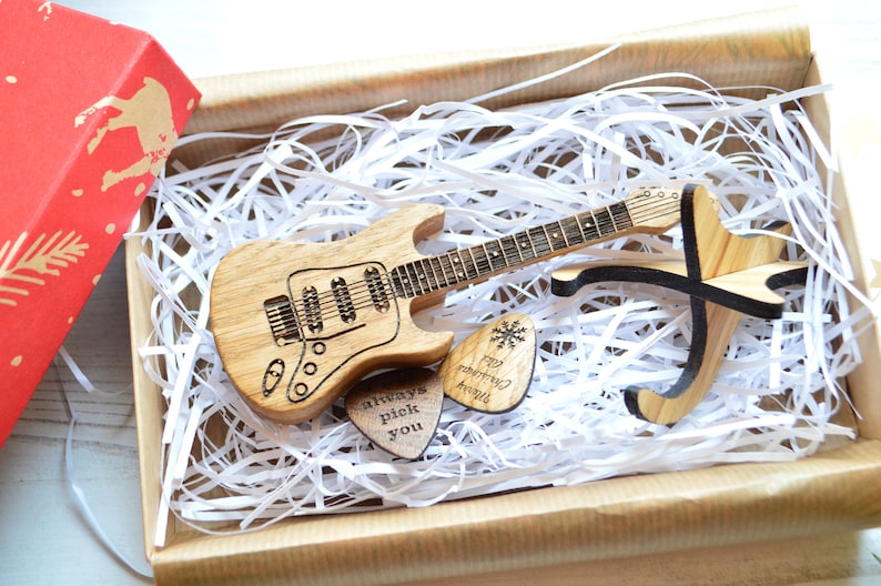 Boîte de sélection de guitare cadeau personnalisé Etsy