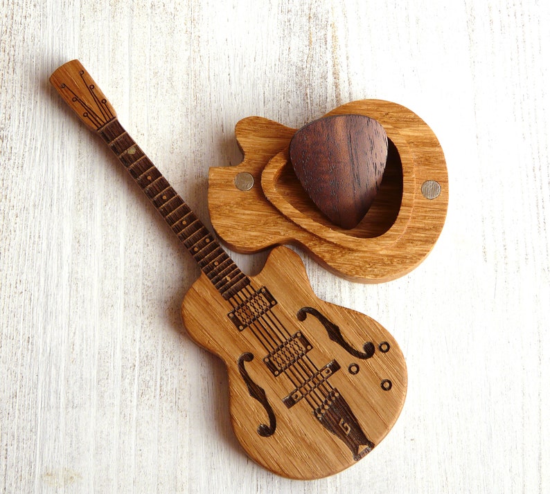 Custom guitar pick box personalized gift for musician gift Etsy